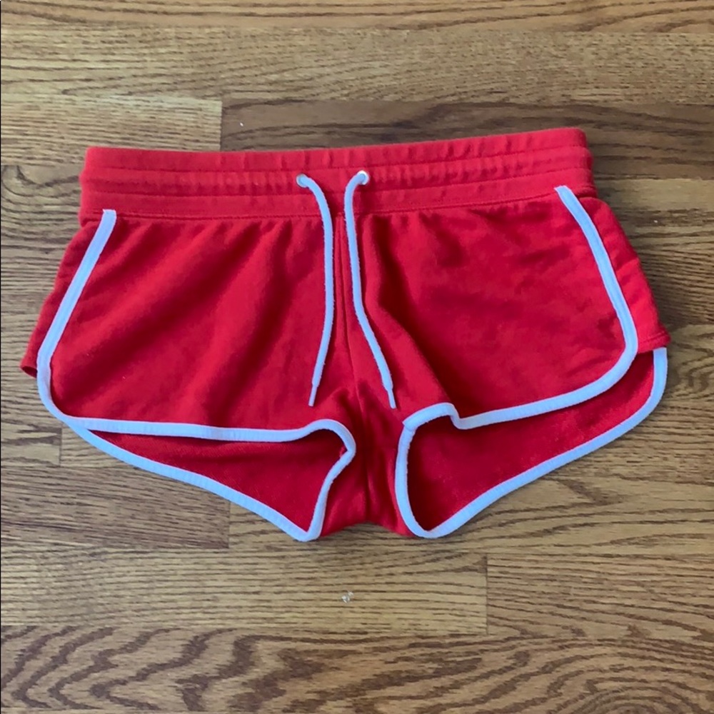 Red comfy shorts